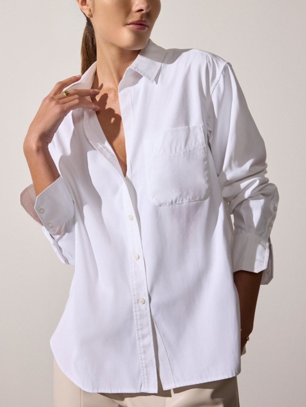 Brochu Walker The Everyday Shirt in Salt White Women’s Size Large